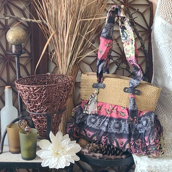 NEW BO HO LARGE  BEAUTIFUL BAG MULTI - Picture 1 of 17